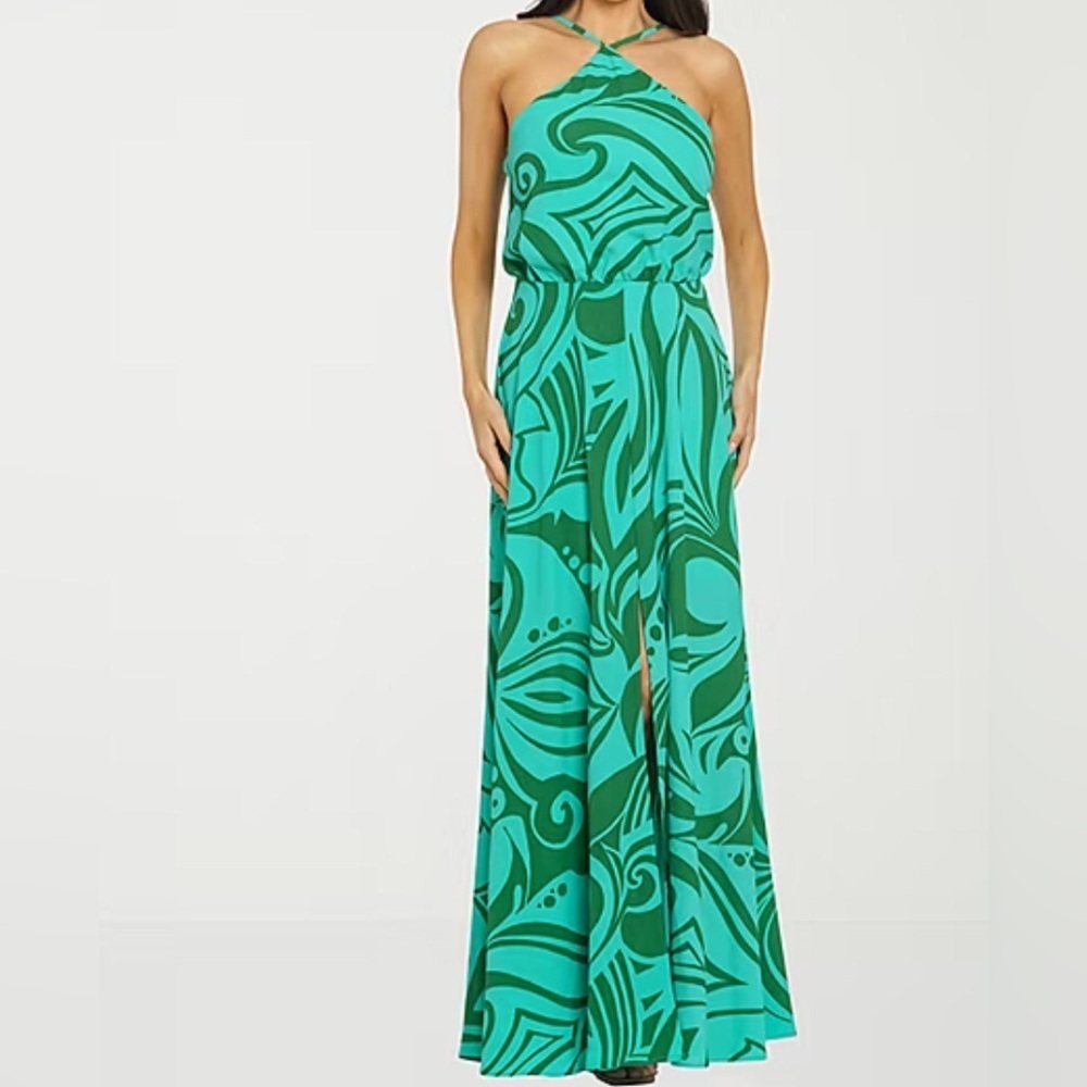 Premier Amour Womens Sleeveless Floral Maxi Dress Size 2 - Picture 6 of 7